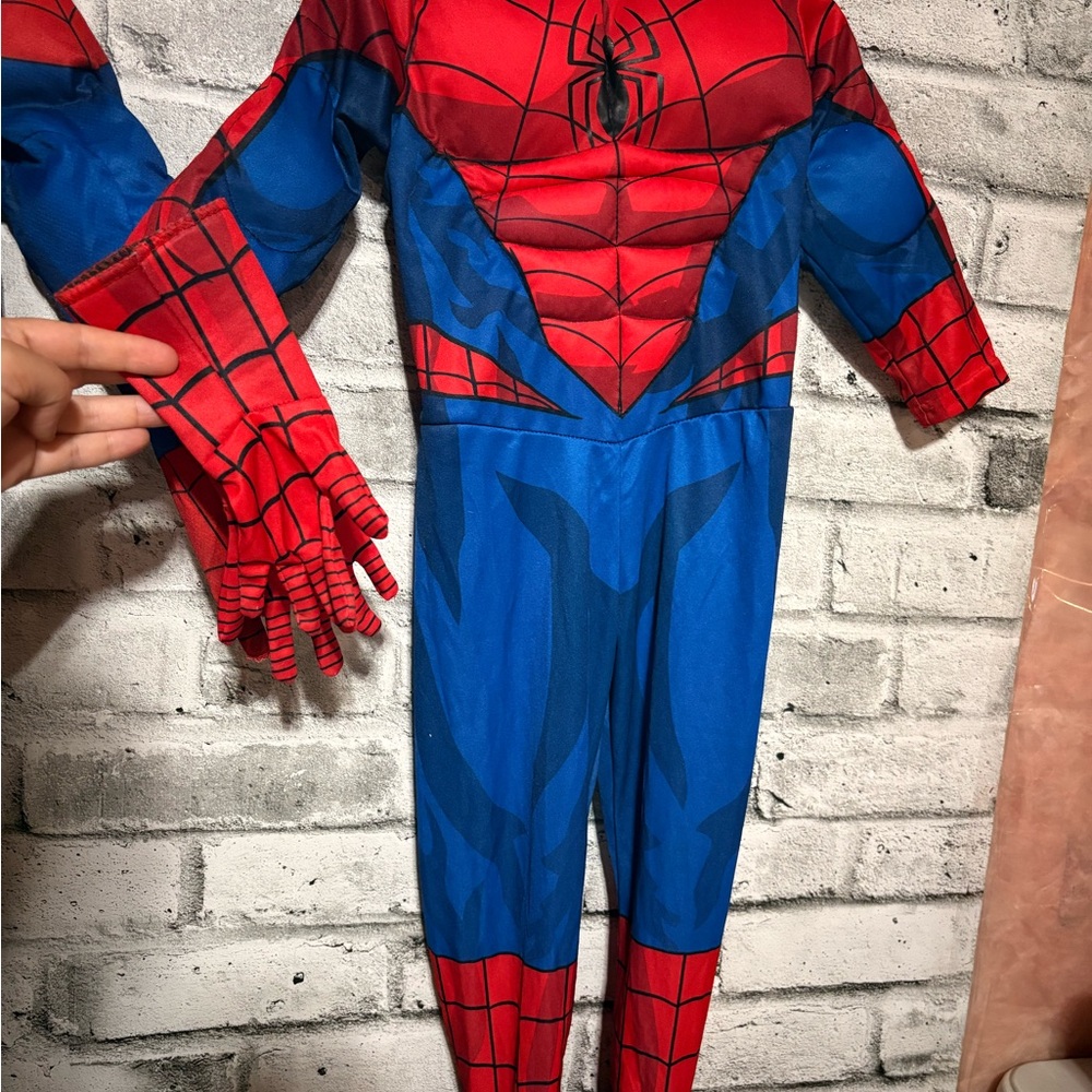 Spiderman Red and Blue Kids Costume with gloves